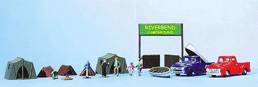 Life Like 433-1323 HO Scene Master Campground Scene Essentials