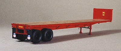 Lonestar Models LS5011 HO Tuscan Red Union Pacific 40' Flat Bed Trailer Kit