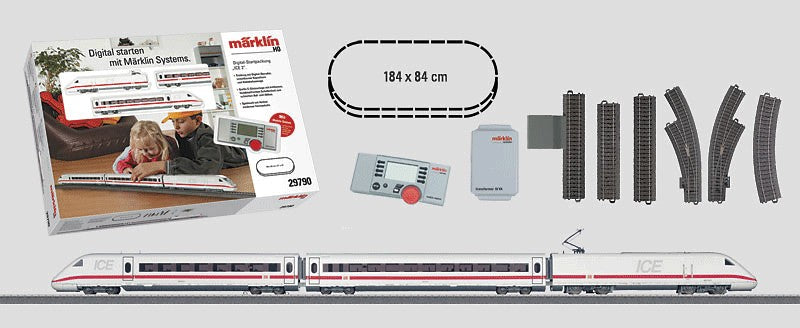 Marklin 29790 ICE 2 HO Gauge Electric Passenger Starter Train Set