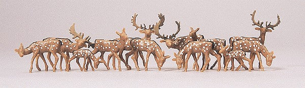 Merten 2411 HO Small Fallow Deer Figures (Set of 12)