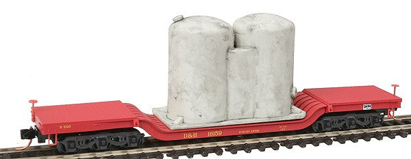Micro-Trains 10900080 N D&H Heavyweight Depressed-Center Flatcar w/Load #16159