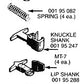 Micro-Trains 00130012 N MT-7 Short T Shank Coupler W/Adaptors