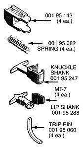 Micro-Trains 00130012 N MT-7 Short T Shank Coupler W/Adaptors