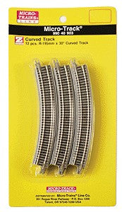 MicroTrains 99040903 Z 30 Degree R195mm Micro-Track Curves (Pack of 12)
