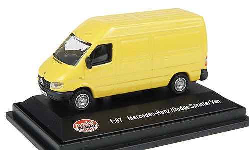 Model Power 19220 HO Diecast Yellow Mercedes Benz/Dodge Sprinter Van