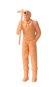 Model Power 7004 O Worker w/Lighted Hard Hat Unpainted Lighted Figure