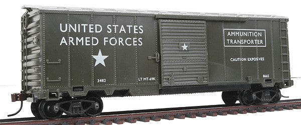 Model Power HO Scale 98665 US Army 40' Ammunition Box Car