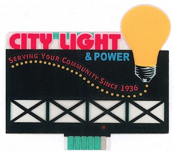 Miller Engineering 9282 N City Light & Power Animated Neon Billboard