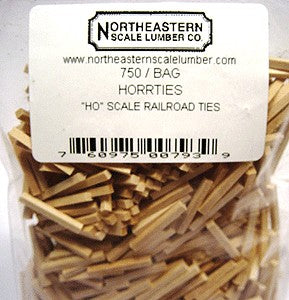 Northeastern Scale Lumber 793 HO Railroad Ties (Pack of 750)