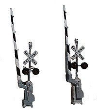 NJ International 1161 HO Crossing Signals with Black Gates Brass