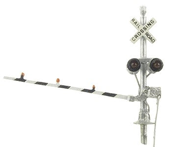 NJ International 2165 N Crossing Signal with Gates (2) Brass with LEDs