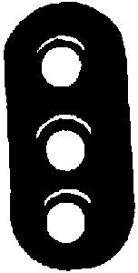 NJ International 4103 HO-N-O Brass Signal Head 3-Light