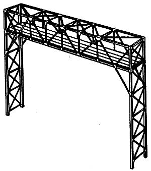 NJ International 4209 N Silver Signal Bridge Double Track Kit