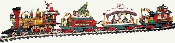 New Bright 384 Christmas Holiday Express G Gauge Steam Starter Train Set