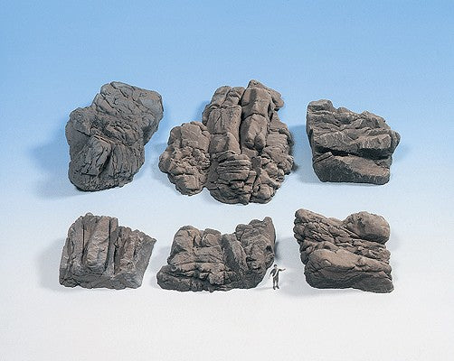 Noch 58452 HO Molded Foam Rock Pieces - Sandstone (Pack of 6)