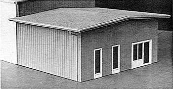 Pikestuff 541-0011 HO Scale Add-on Office / Showroom BuildingKit