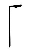 Plastruct 94836 HO 1" x 3-1/4" Single Arm Boulevard Highway Lights (Pack of 5)