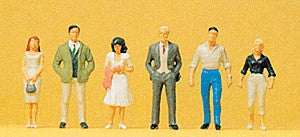 Preiser 10022 HO Standing Passers-by Figures (Set of 6)