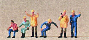 Preiser 10037 HO Crane Personnel Figures (Set of 6)