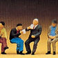 Preiser 10097 HO Seated Pedestrians Figures #3 (Set of 6)