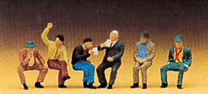 Preiser 10097 HO Seated Pedestrians Figures #3 (Set of 6)