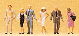 Preiser 10116 HO Walking Passers-By Figures (Set of 6)