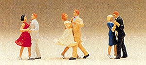 Preiser 10120 HO Dancing Couples Figures (Set of 6)