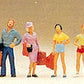 Preiser 23 HO Standing Teenagers & Passengers Figures (Set of 6)