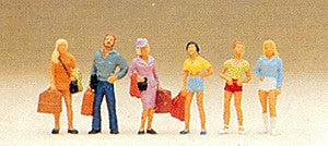 Preiser 23 HO Standing Teenagers & Passengers Figures (Set of 6)