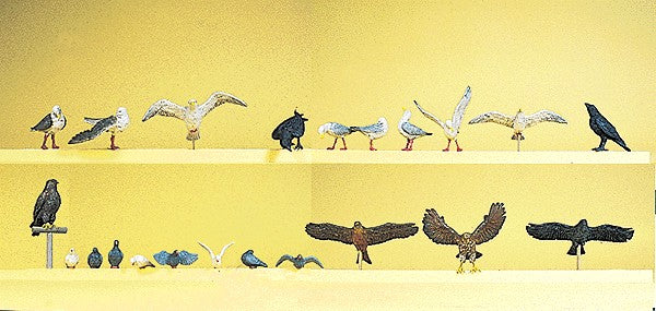 Preiser 10169 HO Animals - Various Birds Figures (Set of 22)