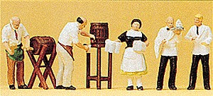 Preiser 10210 HO Innkeeper, Waiter & Waitress Figures (Set of 6)