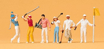 Preiser 10231 HO Men & Women Golfers Figures (Set of 6)