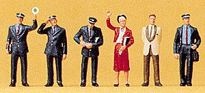Preiser 10237 HO Train Personnel Figures (Set of 6)