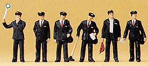 Preiser 10238 HO Italian Railway Workers Figures (Set of 6)
