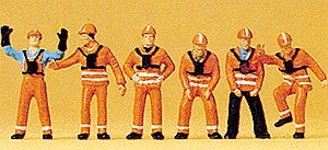 Preiser 10245 HO DB Railway Shunters Figures (Set of 6)