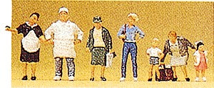 Preiser 10275 HO Bakers with Customers Figures (Set of 6)