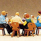 Preiser 10282 HO Family Krause In Garden Restaurant Figures (Set of 6)
