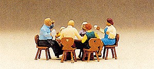 Preiser 10282 HO Family Krause In Garden Restaurant Figures (Set of 6)