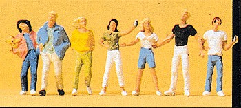 Preiser 10291 HO Teenagers Figures (Set of 7)