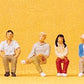 Preiser 10297 HO Seated Teenagers Figures (Set of 6)