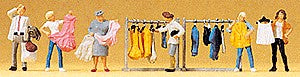 Preiser 10305 HO Fashion Boutique Shoppers Figures (Set of 6)