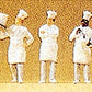 Preiser 10330 HO Cooks at the Buffet Figures (Set of 5)