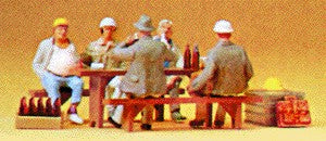Preiser 10338 HO Construction Workers Having a Break Figures (Set of 5)