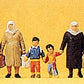 Preiser 10343 HO Passers-by, Turkish w/Headscarve & Children Figures (Set of 6)