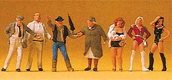 Preiser 10346 HO Scale Dangerous Way Home Figures (Set of 7)