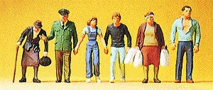 Preiser 10378 HO Passers-By & Policeman Figures (Set of 6)