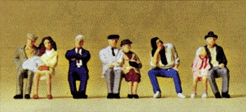 Preiser 10384 HO Seated Passengers On Bus Figures #1 (Set of 8)