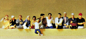 Preiser 10386 HO Passenger Sitting on Bus Figures (Set of 12)