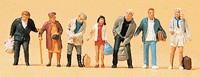 Preiser 10400 HO Standing Passengers For Bus & Train Figures (Set of 6)