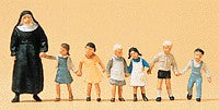 Preiser 10401 HO Nun & Small Children Figures (Set of 6)